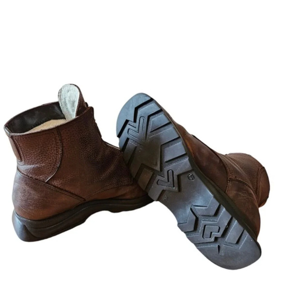 Anfibio Leather Boho Fall Winter Women's Ankle Boots Brown Sz 37. - Picture 9 of 15